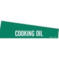 Brady COOKING OIL Pipe Marker Style 1 White on Green 1 per Card, 5 PK 106084-PK